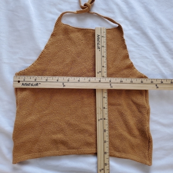 Brandy Melville Halter Knit Tank - Mustard - Picture 4 of 7